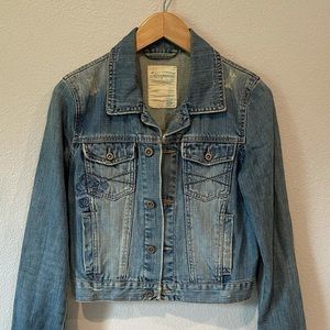Aeropostale denim distressed jean jacket medium